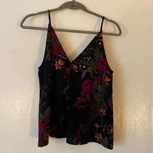 Black & floral lightweight tank